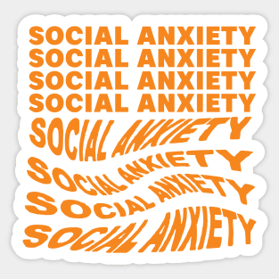 Social Anxiety depression health mental self care humor Sticker